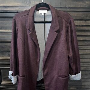 Skies Are Blue burgundy Blazer